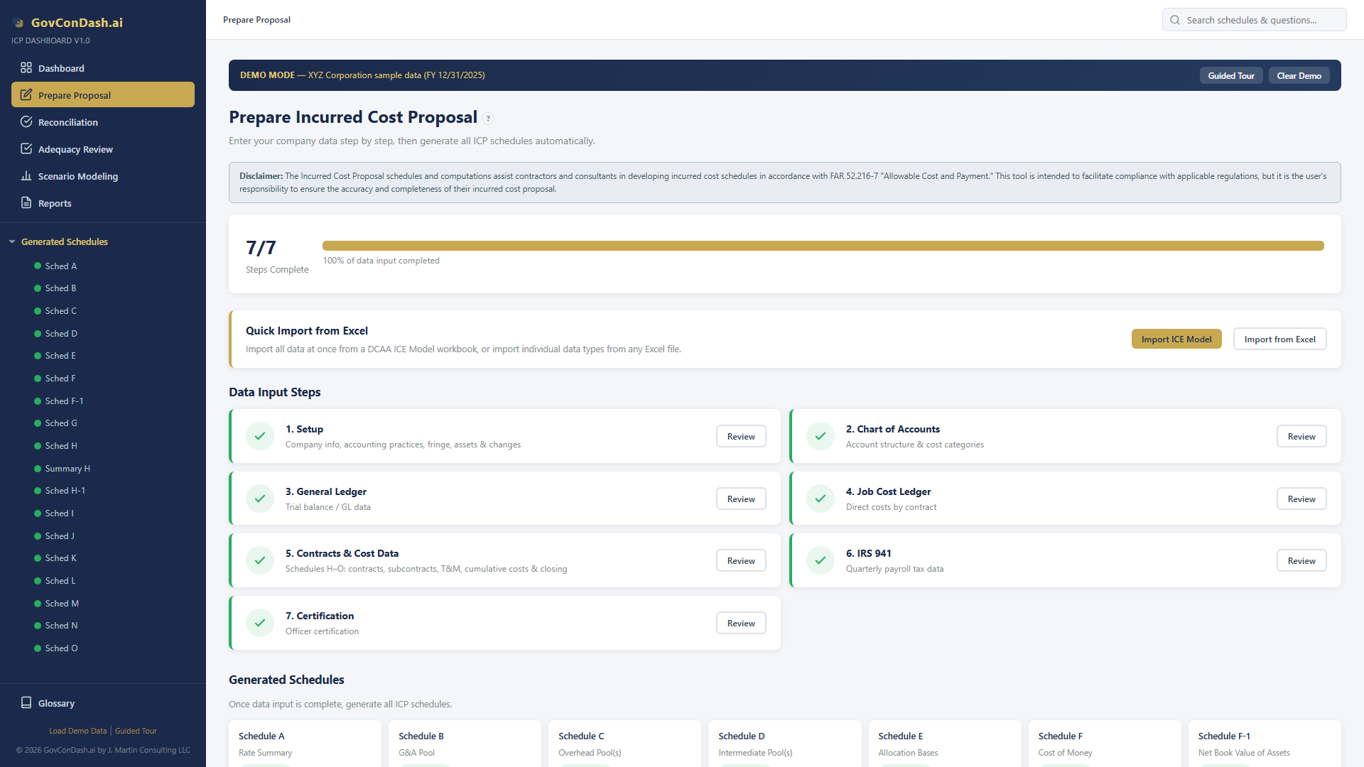Prepare Proposal wizard
