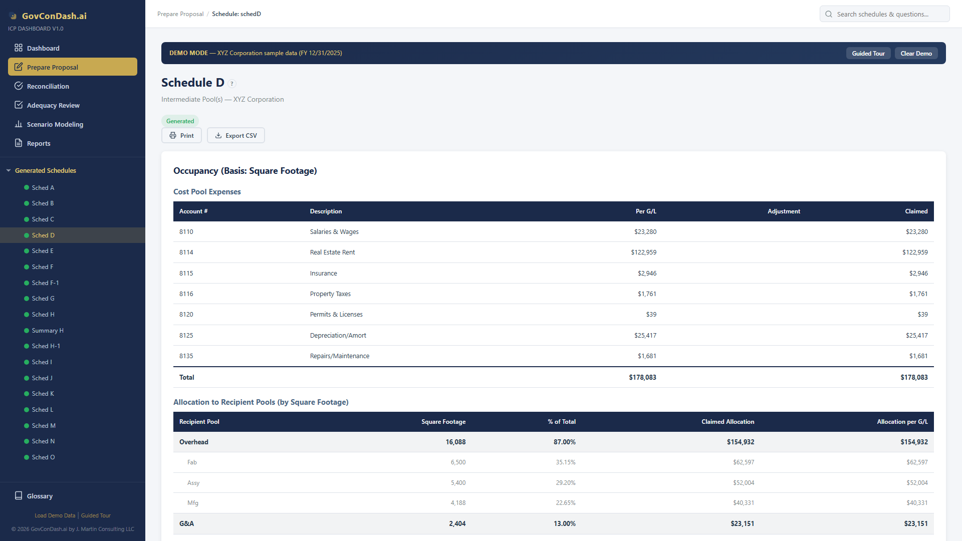 Schedule D — Intermediate Pool